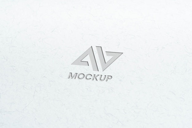Capital Letter Mock-Up Logo Design On Minimalist White Paper Psd