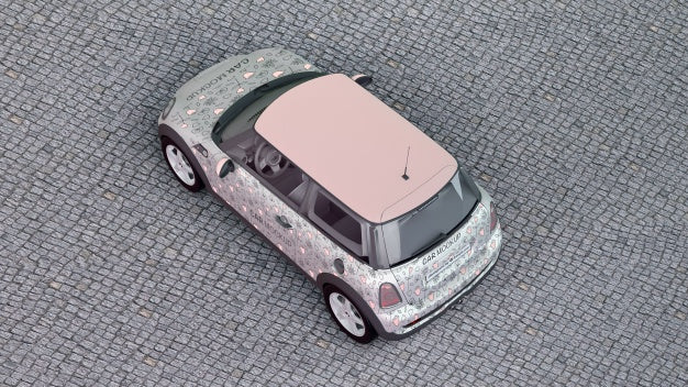 Car Mockup From Upside Psd