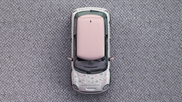 Car Mockup From Upside Psd