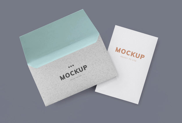 Card And Envelope Mockup Psd