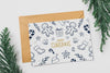 Card And Envelope Mockup With Christmas Concept Psd