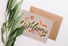 Card And Envelope Mockup With Nature Concept Psd
