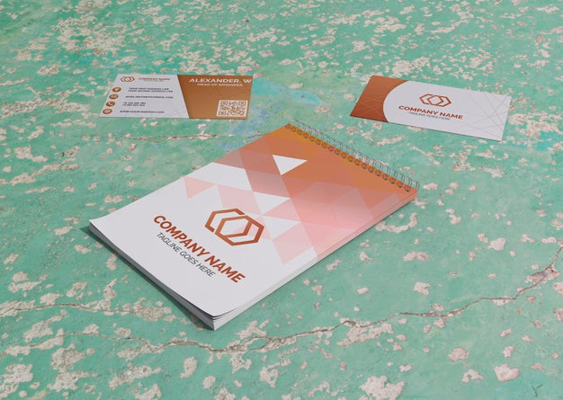 Card And Notepad Brand Company Business Mock-Up Paper Psd