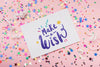 Card Mock-Up In Birthday Confetti Psd