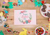 Card Mockup With Easter Concept Psd