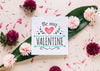 Card Mockup With Floral Valentines Day Concept Psd