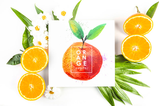 Card Mockup With Tropical Summer Concept Psd