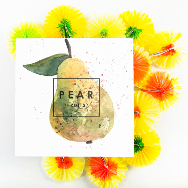 Card Mockup With Tropical Summer Concept Psd