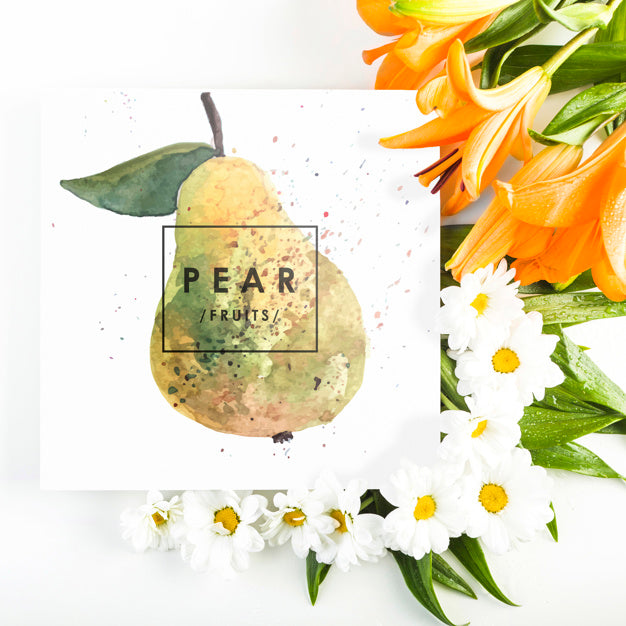 Card Mockup With Tropical Summer Concept Psd