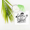 Card Mockup With Tropical Summer Concept Psd