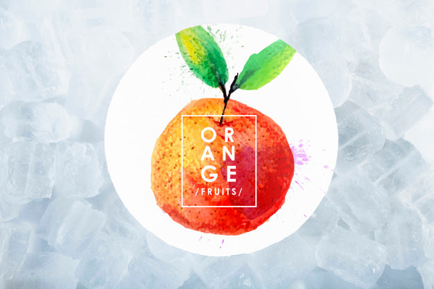 Card Mockup With Tropical Summer Concept With Ice Psd