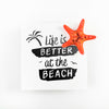 Card Mockup With Tropical Summer Concept With Starfish Psd
