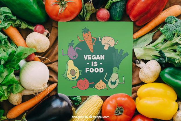 Card Mockup With Vegetable Design Psd