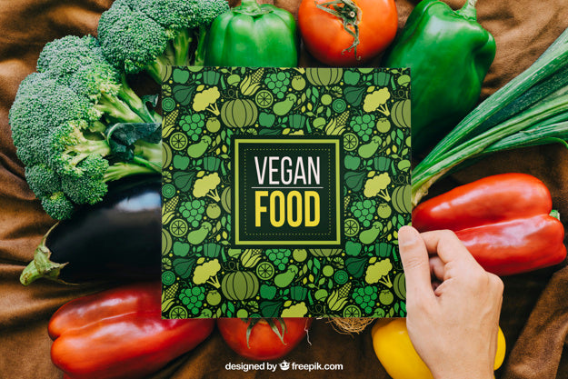 Card Mockup With Vegetable Design Psd