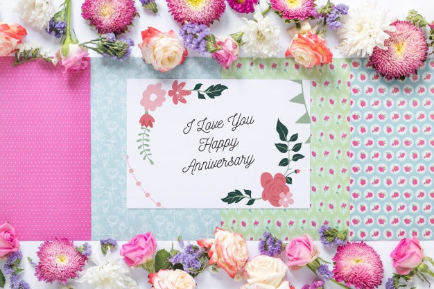 Card Mockup With Wedding Concept Psd