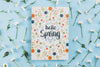 Card Template For Spring With Flowers Psd