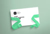 Card With Card With Ribbons Mockup Psd