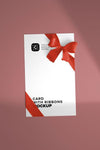 Card With Ribbons Mockup Psd