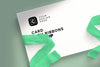 Card With Ribbons Mockup Psd