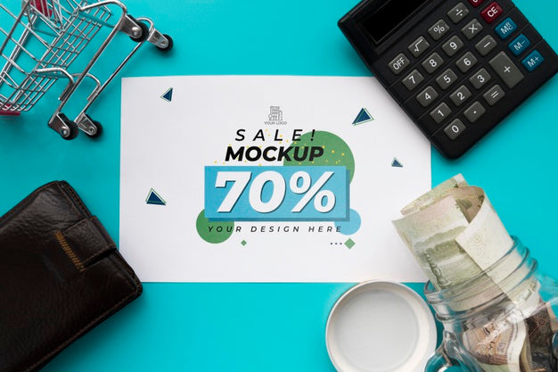 Card With Sale Design Psd