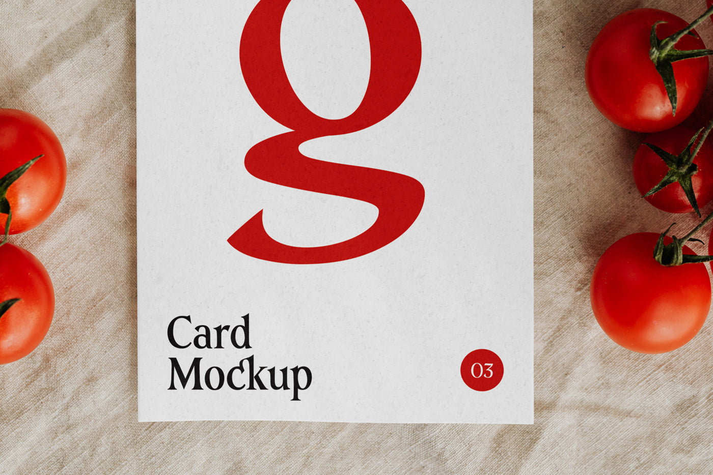 Card With Tomato Mockup