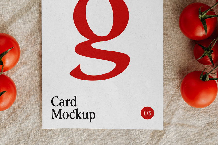 Card With Tomato Mockup