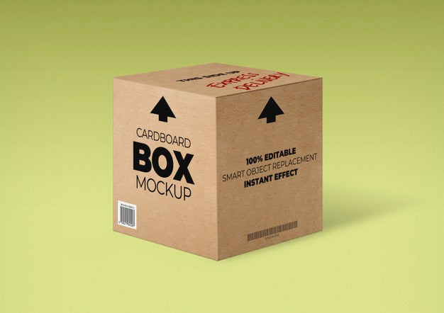 Cardboard Box Mockup Psd