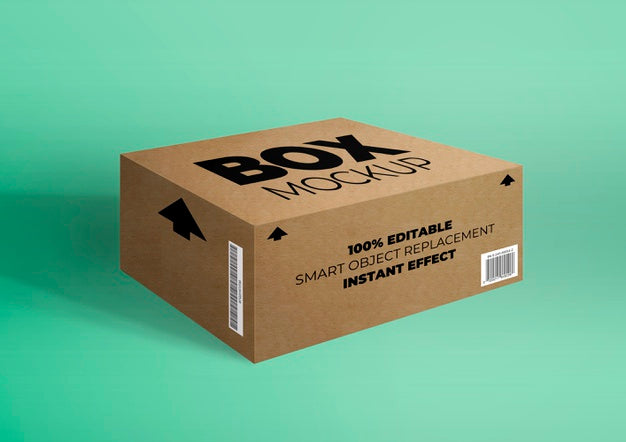 Cardboard Box Mockup Psd