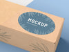 Cardboard Box With Sticker Mock Up Psd