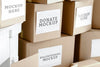 Cardboard Boxes With Food Donations Psd