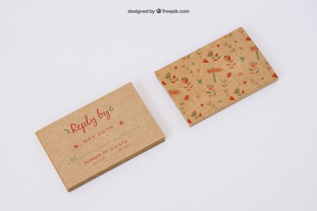 Cardboard Business Card Mockup Psd