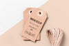 Cardboard Mock-Up Clothing Labels And Thread Psd