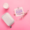 Cardboard Mock-Up With Candle On Pink Background Psd