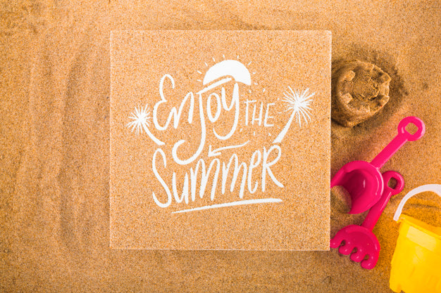 Cardboard Mockup On Sand Psd