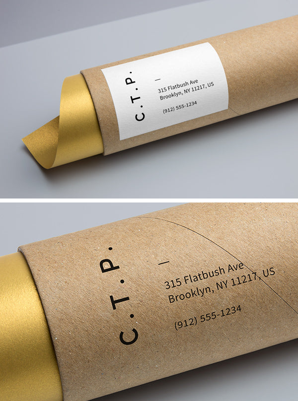 Cardboard Tube Packaging Mockup