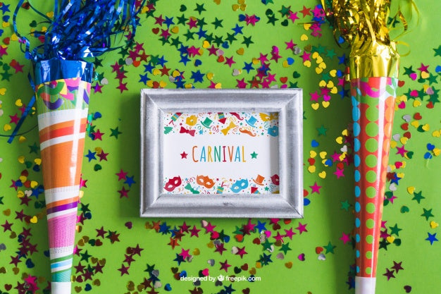 Carnival Frame Mockup Design Psd