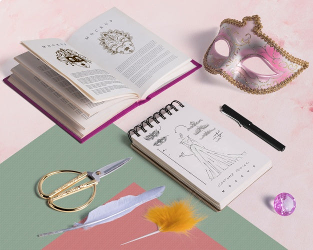 Carnival Mockup With Editable Isometric Objects Psd