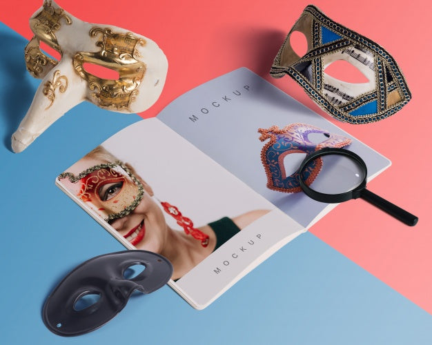 Carnival Mockup With Editable Isometric Objects Psd