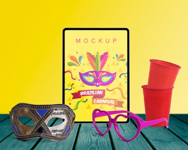 Carnival Mockup With Editable Objects Psd