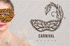 Carnival Mockup With Image Of Woman Psd
