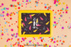 Carnival Mockup With Slate And Confetti Psd