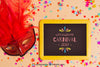 Carnival Mockup With Slate And Red Mask Psd