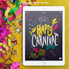 Carnival Mockup With White Tablet Psd