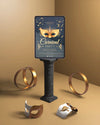Carnival Party Mock-Up With Golden Rings Psd