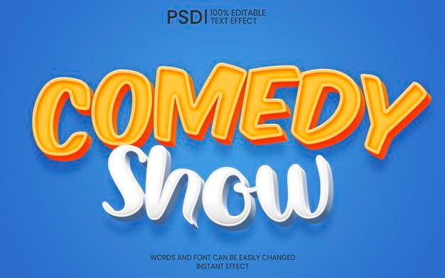 Cartoon 3D Text Effect On Blue Sky Background Psd