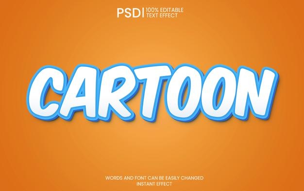 Cartoon Text Effect Psd