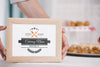 Catering Name On Wooden Frame Psd
