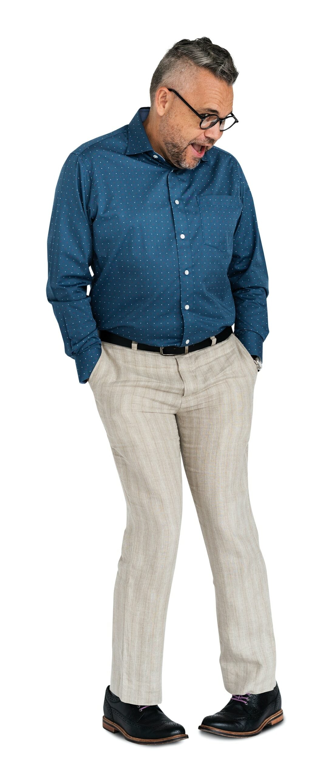 Caucasian Man Dancing Positive Mood