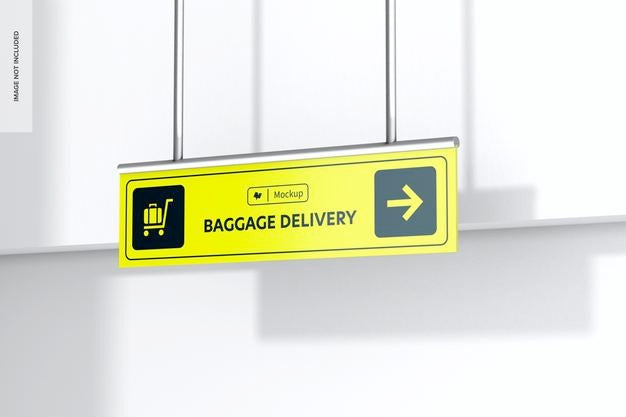 Ceiling Sign Mockup Psd