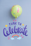 Celebration Balloon With Copy Space Psd